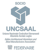 Socio UNCSAAL - Unione Nazionale Costruttori serramenti Alluminio Acciaio Leghe